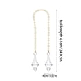 thumbnail image 2 of White Pearl String Christmas Tree Ornaments with Dual Clear Crystal Pendants, for Holiday Home Decor, Decoration, 2 of 3
