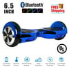 "UL2272 Certified Bluetooth TOP LED6.5"" Hoverboard Two Wheel Self Balancing Scooter New Chrome BLUE"