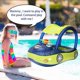 thumbnail image 3 of Inflatable Baby Pool Float with Car Shape Thick PVC Canopy Floating Boat with Sunshade for Baby Kids Beach Outdoor Play Summer, 3 of 4