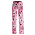 thumbnail image 6 of Pink Halloween Pajamas Womens Pajama Pants Drawstring Wide Leg Pj Bottoms Cute Funny Lounge Sleepwear S, 6 of 6