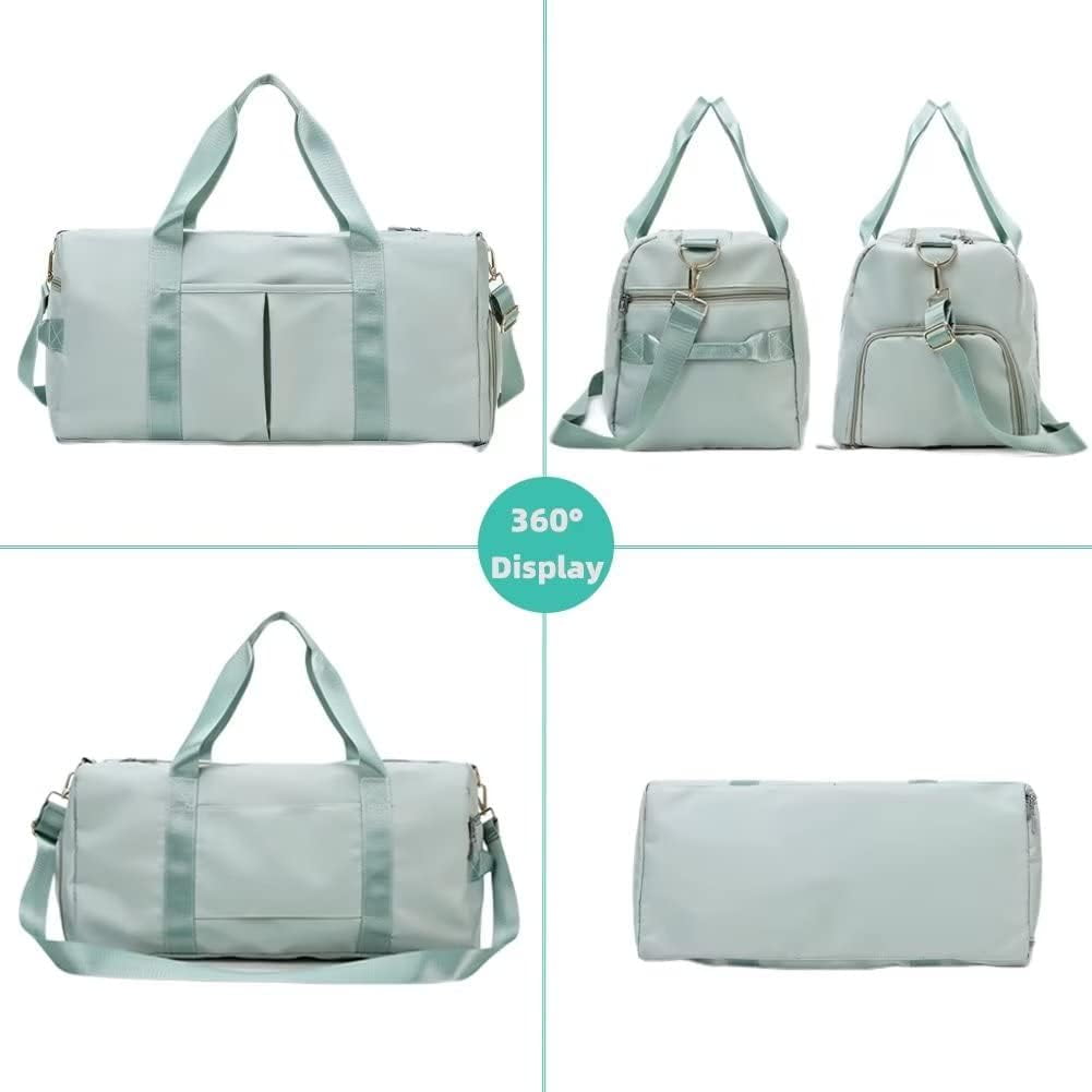 Women's Luggage Bag Large Waterproof Gym Bag Lightweight Travel Overnight Shoulder Bag Training Bag with Shoe Compartment