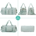 thumbnail image 2 of LHSHID Duffel Bag for Women Large Waterproof Gym Bag Lightweight Travel Overnight Shoulder Bag Training Bag with Shoe Compartment, 2 of 6