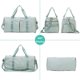 thumbnail image 2 of LHSHID Duffel Bag for Women Large Waterproof Gym Bag Lightweight Travel Overnight Shoulder Bag Training Bag with Shoe Compartment, 2 of 6