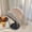 Gradient color-powder gray, variant on Version Of Handmade Woven Gradient Big Eaves Straw Hat Female Summer Travel Sun Sunscreen Can Fold The Solar Hat Tide