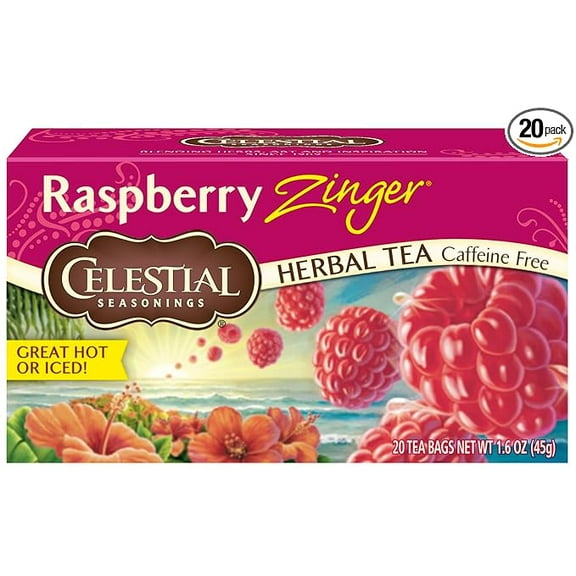 1x Celestial Seasonings Raspberry Zinger Tea, 20 ct