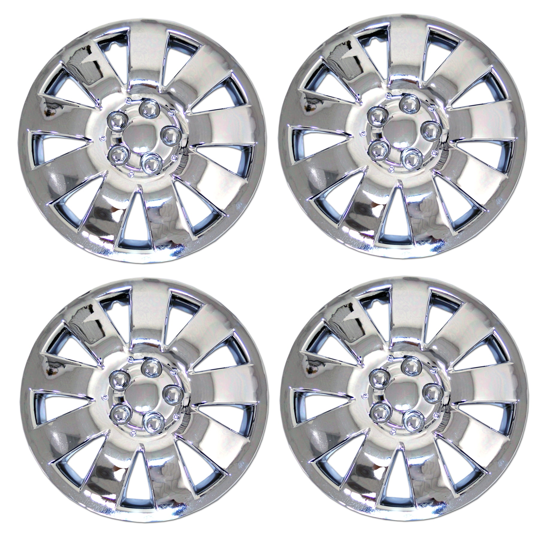 Set of 4 Chrome Finish Hubcaps 17" WSC3721C17 Hub Caps Wheel Skin