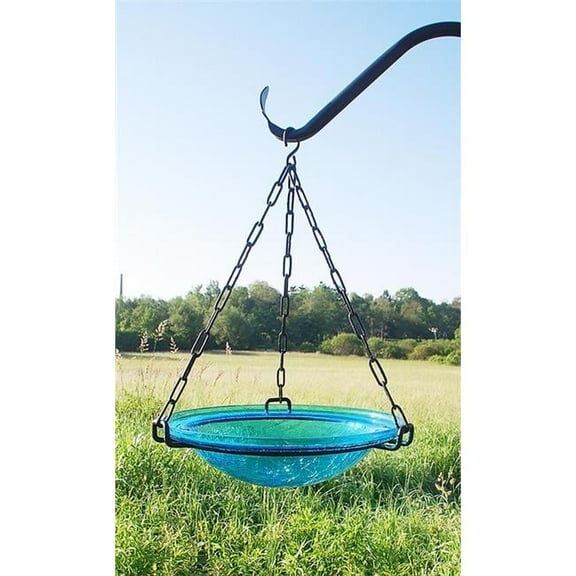 Achla BBH-02T 16.5'' x 12.5'' x 12.5'' Teal Hanging Birdbath