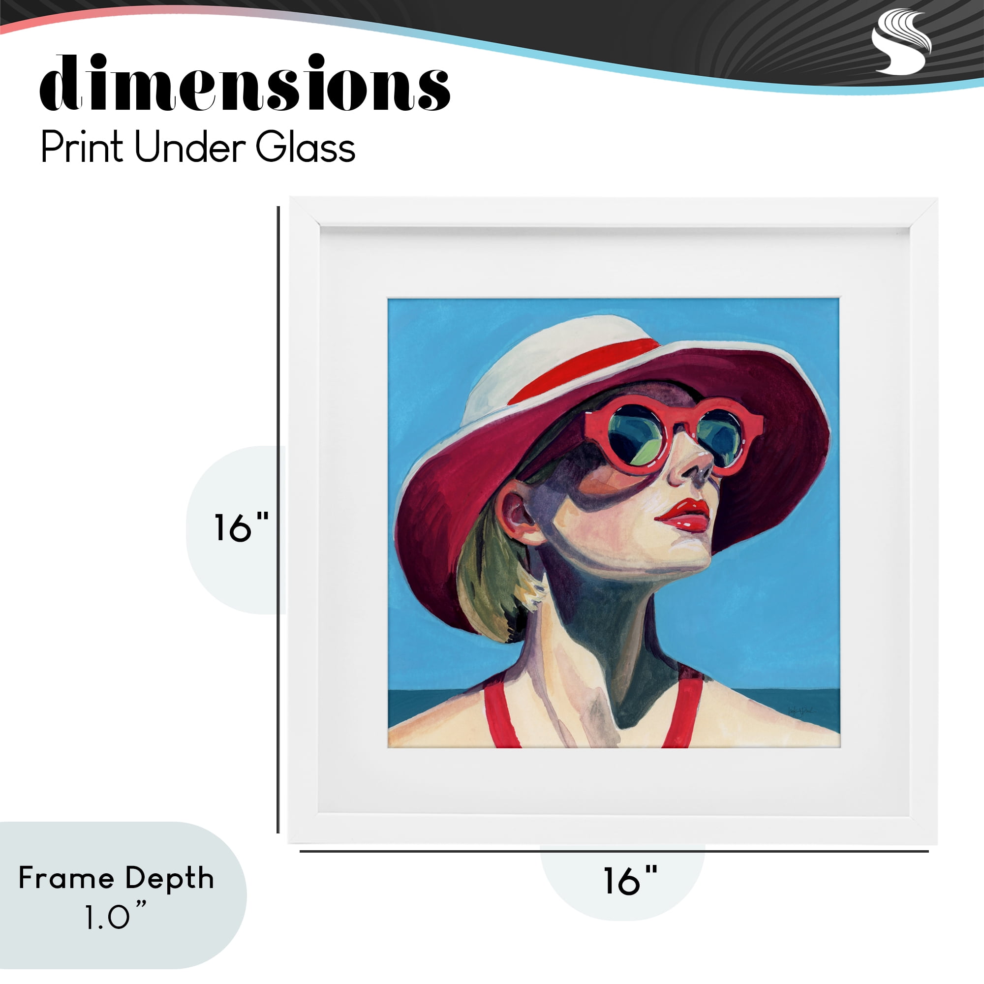 Stupell Industries Vacation In Style White Framed Print Under Glass, design by Kate Jarvik Birch