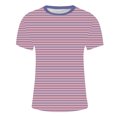 thumbnail image 4 of LYEAA Summer Men T Shirts Short Sleeves Crew Neck Beach Loose Pullover T-shirts Striped Casual Soft Comfortable Breathable Men's Tops Pink 3XL, 4 of 5