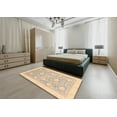 thumbnail image 5 of Ahgly Company Machine Washable Indoor Square Abstract Brown Sugar Brown Area Rugs, 6' Square, 5 of 7
