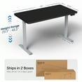 thumbnail image 6 of VIVO Electric 43” x 24” Stand Up Desk | Black Table Top, Gray Frame, 6 of 8