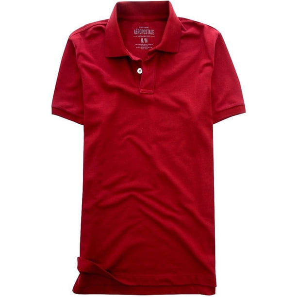 Aeropostale - Polo de rugby para hombre, color rojo, XXL