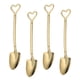 thumbnail image 2 of 4 Uds cucharas con forma de palas cucharas de café cucharas de helado multiusos resistentes cucharas de postre para viaje Picnic hogar restaurante Oro puntiagudo, 2 of 9