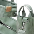 thumbnail image 3 of Bolso de mano pequeño con cremallera Bolso de mano para mujer Bolso bandolera de lona Bolso de hombro Bolso tipo cartera Bolso tipo mensajero Bolso de mano para mujer，Caqui, 3 of 7