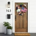 thumbnail image 3 of 13.78in Red White Blue Artificial Floral Twig Wreath American Flag Wreath Patriotic Decorations Wreath 4th of July Independence Day Flag Day Hanging Decoration, 3 of 8