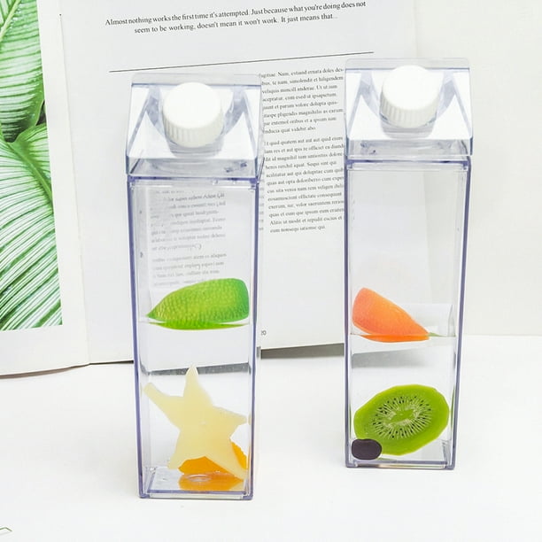 Termo Botella de agua de 500 MLvasos transparentes de cartón de leche de plástico sin BPA (transparente) Ndcxsfigh Nuevos Originales