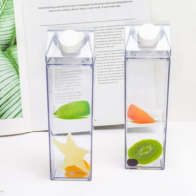 Termo Botella de agua de 500 MLvasos transparentes de cartón de leche de plástico sin BPA (transparente) Ndcxsfigh Nuevos Originales