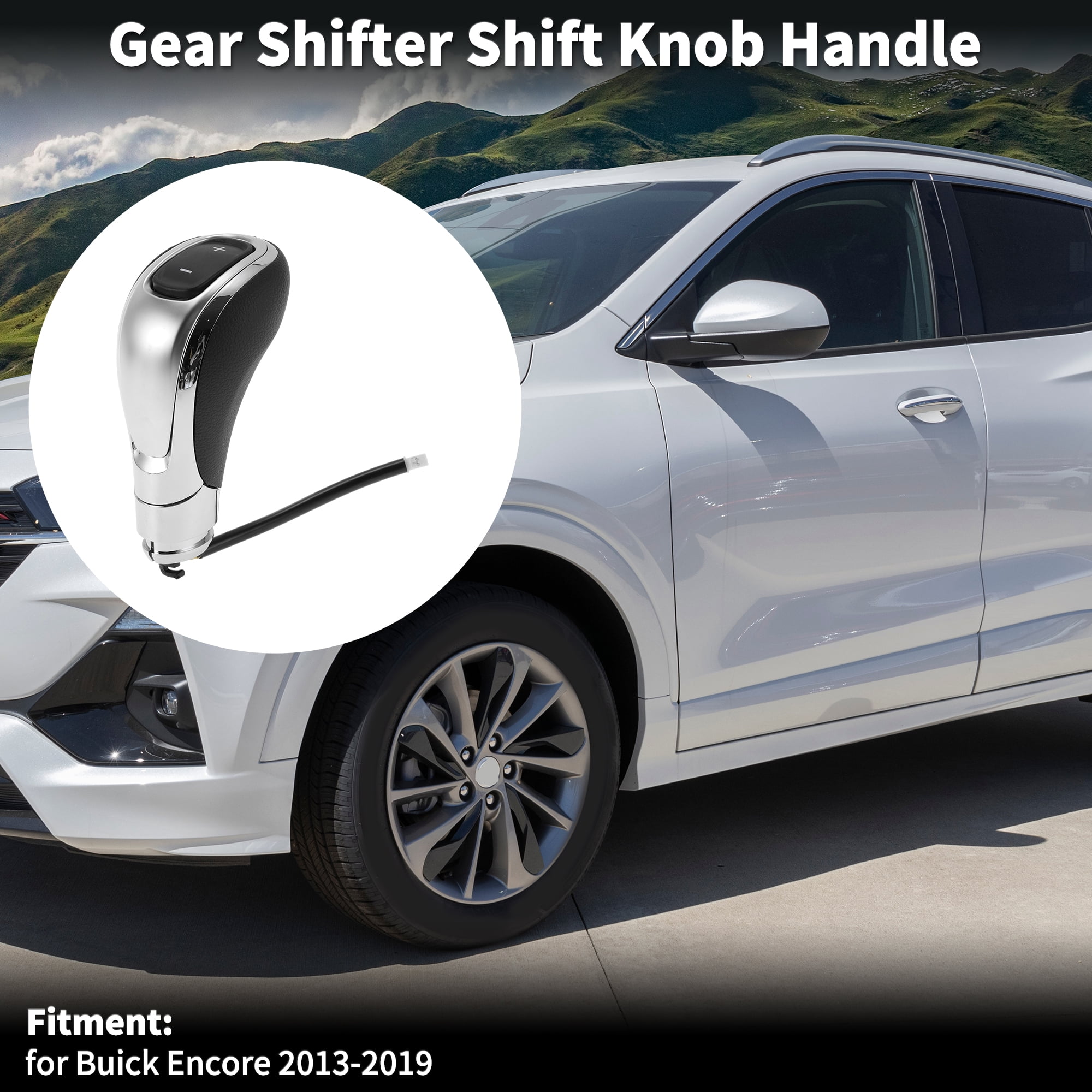 Unique Bargains Automatic Gear Shift Knob Handle for Buick Encore 2013-2019 No.2277550 Shift Gear Lever Knob Gearstick Gaiter Boot Cover Plastic