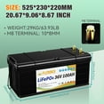 thumbnail image 2 of 36V 100AH Golf Carts Lithium Battery with a Charger,for RV,Solar,Trolling Motors,Marine,Home Backup Power,Built-in Smart 200A BMS, 2 of 13