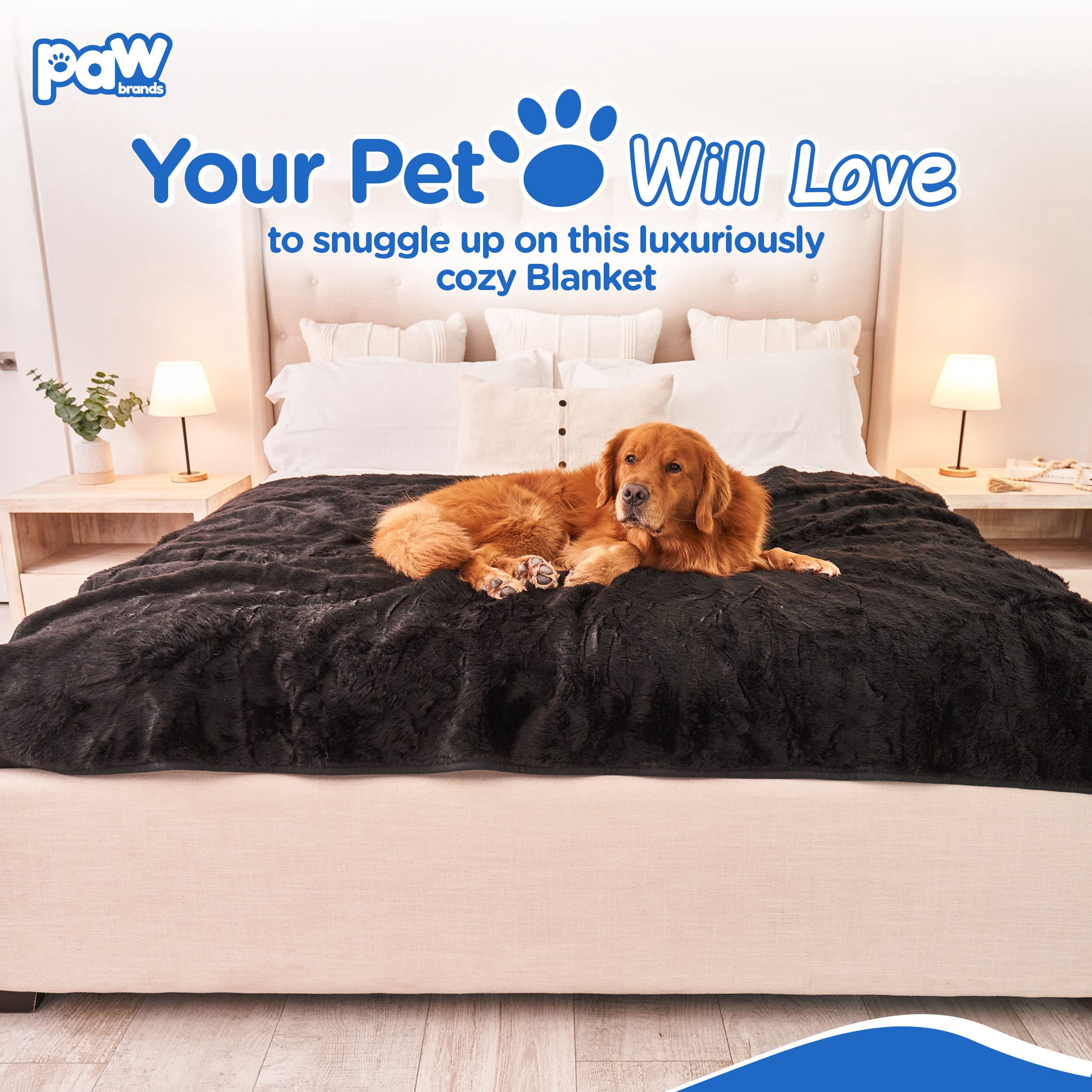 Paw Brands Dog Blanket Waterproof Cool Comfort Throw Blanket for Pets 60 x 50 inch