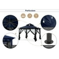 thumbnail image 3 of MASTERCANOPY 10 x 12ft Patio Gazebo with Double Roof and Mesh Walls, Navy Blue, 3 of 8