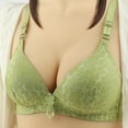 thumbnail image 3 of Padded Wireless Bras for Women Pullover Bra Feature V-Neck No Underwire Bra Style W-510 Hook and Eye Closure Sleep Bras Green-a 38, 3 of 3