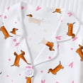 thumbnail image 6 of Einccm Girls 2-Piece Pajama Set, Long Sleeve Top and Short Pants with Button-Down Collar and Cute Print, Soft Polyester Comfort Fit for Casual Daily Wear, Ages 4-7 Years, 6 of 9