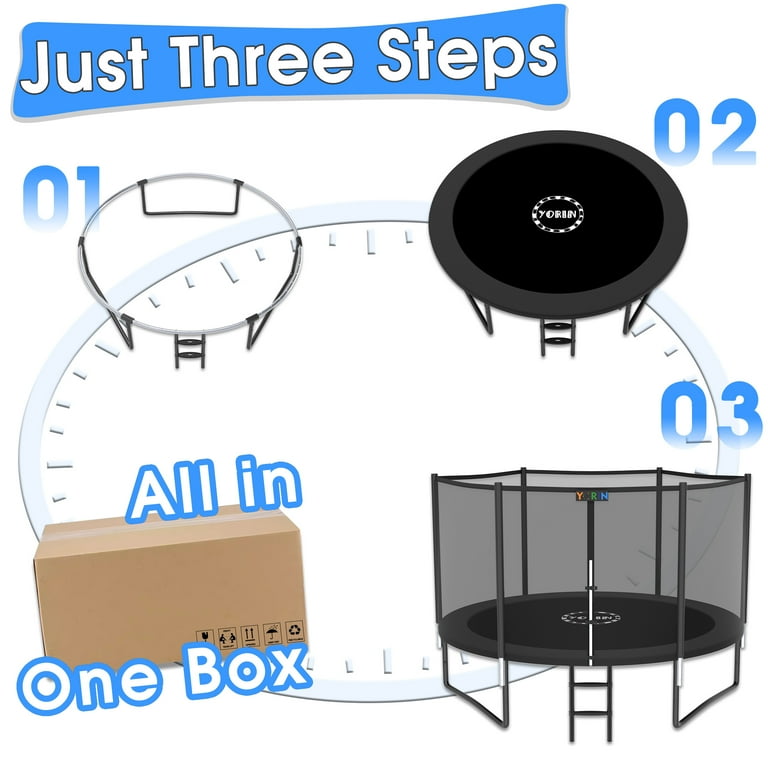 YORIN Trampoline for Kids and Adults, 8FT 10FT 12FT 14FT