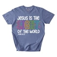 thumbnail image 4 of Jesus Is the Light of the World Christian T-Shirt, John 8:12 Bible Verse Graphic Tee, Faith Shirt, 4 of 5