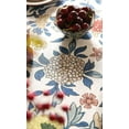 thumbnail image 6 of Designer Blue Tablecloth for Rectangle Tables,Vintage Linen with Leaves and Flowers Pattern Tablecloths,Farmhouse Floral Table Cover Cloth Decor for Kitchen Dining Christmas,55"*71", 6 of 6