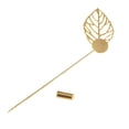 thumbnail image 3 of 10 piezas DIY Rose Bud pegamento en la base hoja solapa Pin Boutonniere Craft Oro Zulema Base del pin del palito de la solapa, 3 of 8