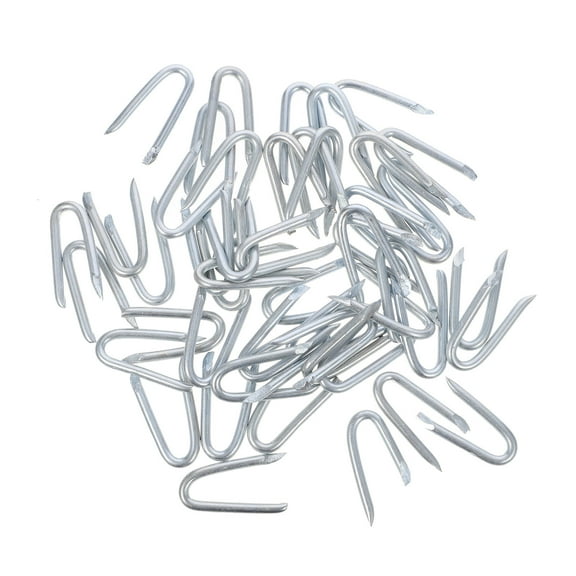 STOBOK Wood Staples U Shape Nails Iron 50Pcs