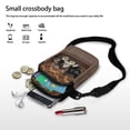 thumbnail image 7 of HELLHERO 2 Layers Polyester Cross Body Purse Unisex 4.33"x1.97"x7.09" Cat and Daisy Pattern Design, 7 of 7