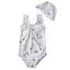 Bobifish Toddler Girls Swimsuit Gentle Lovely Cartoon One Piece Swimsuit Relaxed Bathing Suit Lightweight Swimwear.Sized 2-3T