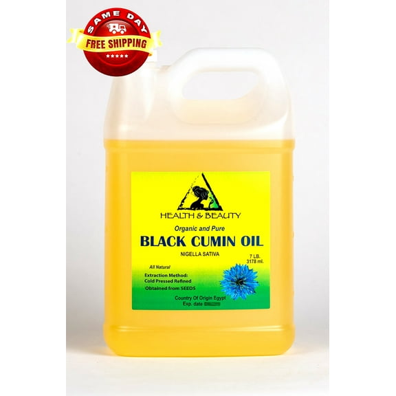 Black Cumin Seed Oil Refined Organic Carrier Cold Pressed Fresh 100% Pure 7 Lb