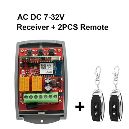 

LXJNGSJ Intelligent Smart Wifi 2CH Remote Control Garage Door Opener Receiver 433mhz 433.92 Transmitter Gate Controller