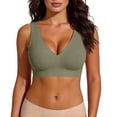 thumbnail image 3 of ByworldtasicNo Boundaries Womens Seamless Wireless V Neck Bra Wide Fixed Strap Invisible Smooth Bra Everyday T-Shirt Comfort Bralette, 3 of 6