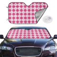 thumbnail image 2 of Daiia Plaid Heart Windshield Sun Shade for Car SUV Truck (Small ), Car Sun Shade Windshield, Car Shades for Front Windows, Sunshade for Car Windshield, 2 of 7