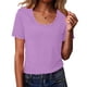 thumbnail image 1 of Camisetas de Manga Corta de Verano para Mujeres Moda Casual Color Sólido Encaje Cuello Redondo Suéter Mujer Camisetas de Manga Corta Casual, 1 of 7