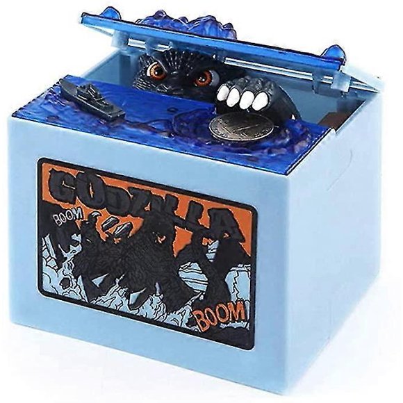 Electronic Stealing Coin Box Piggy Bank, Monster Dinosaur Bank Toy, Musical Moving Stealing Money Bank Anime Gift For Boys Girls Kids
