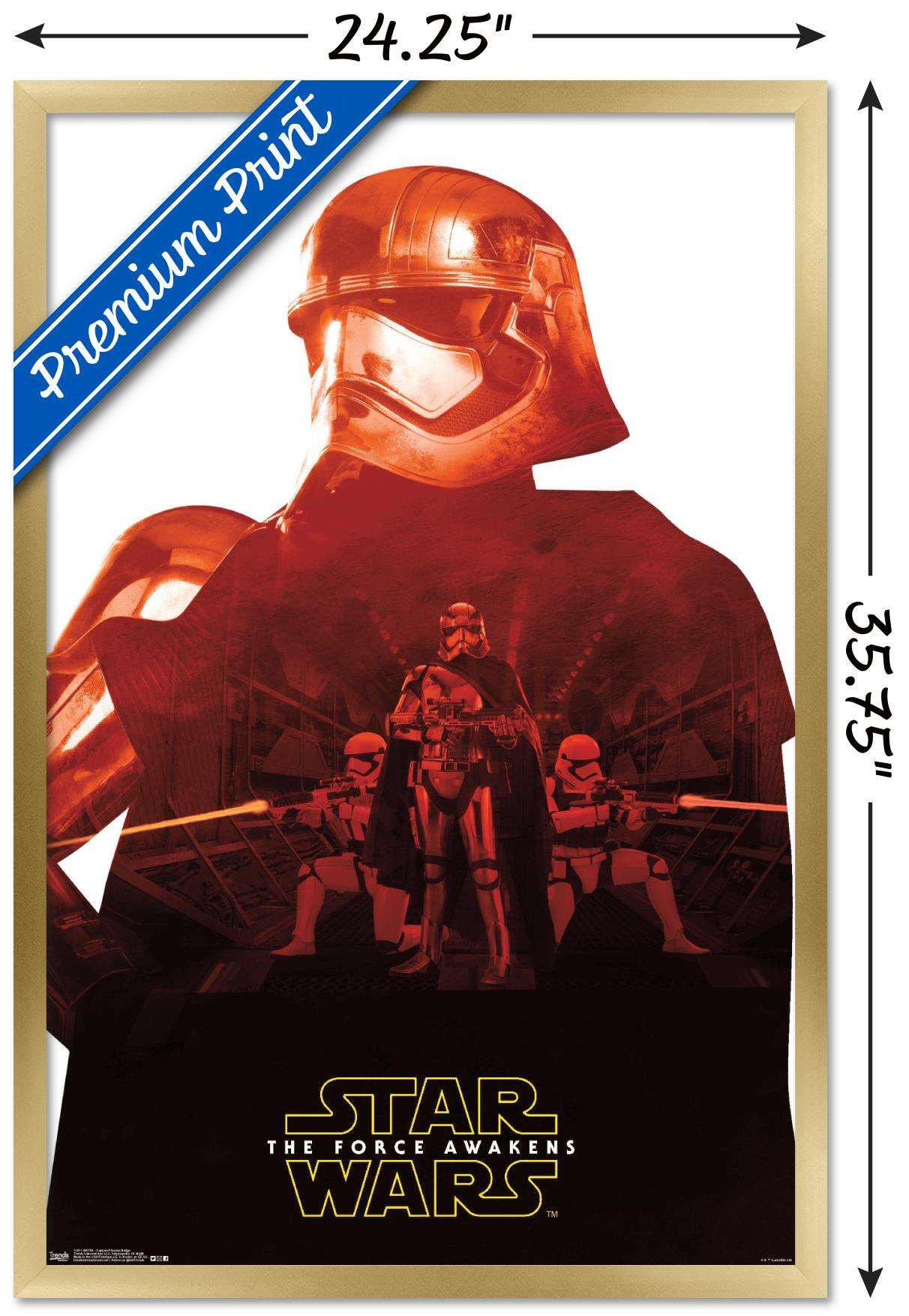 Star Wars: The Force Awakens - Captain Phasma Badge Wall Poster, 22.375" x 34", Framed