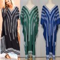 thumbnail image 2 of Traje de baño de bikini con protección solar de playa de gran tamaño con estampado de poliéster de cuatro lados de estilo europeo y americano, 2 of 6