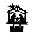 thumbnail image 2 of Adorno del nacimiento de Jesús, estatua de la Sagrada Familia, decoración de escritorio, decoración de capilla en el hogar. Estilo negro B, 2 of 9