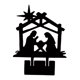 thumbnail image 2 of Adorno de Jesús, estatua de la Sagrada Familia, figuras coleccionables, decoración de la capilla del hogar Estilo negro B, 2 of 9