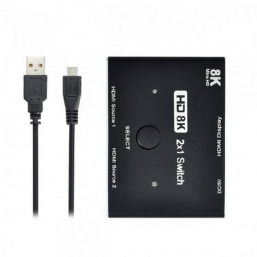 JSER 8K@60hz HDMI 2.1 Switch 2-IN-1-OUT Hub Support HDCP SST Extended 4K@60hz