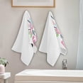 thumbnail image 3 of Bunny Ears Eggs Hand Towels 2 PCS, Happy Easter Kitchen Towel Ultra Soft and Highly Absorbent,Decorative Fingertip Face Towel for Bathroom Hotel, 28.3"x14.4", 3 of 4
