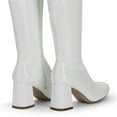 thumbnail image 5 of BURUDANI Women Square-Toe Chunky Knee-High Gogo Boots Wide-Calf Fit, 5 of 6