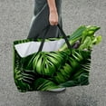thumbnail image 7 of Tropical Jungle Palm Leaves Large Capacity Foldable Laundry Organizer Storage Bins Beach Bag Storage Bag Reusable Oxford Cloth, 7 of 7