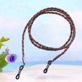 thumbnail image 5 of Ortofally Eyeglasses Holder Strap Cord Leather Eyeglasses String Holder Chain Necklace Glasses Cord Lanyard Eyeglass Retainer for Men Women Kids(Brown), 5 of 10