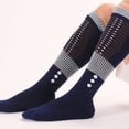 thumbnail image 3 of Compression Socks for Men Woolen Over-the-Calf Stretchy Slim Casual Color Block Thermal Warm Athletic Hiking Skiing Long Boot Sock, 3 of 7